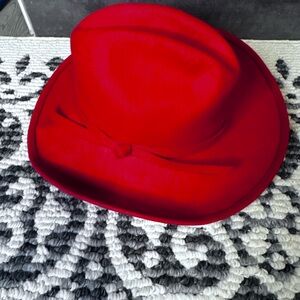 VintageCharmaline Original Red Felt Hat - Montreal-Paris Label